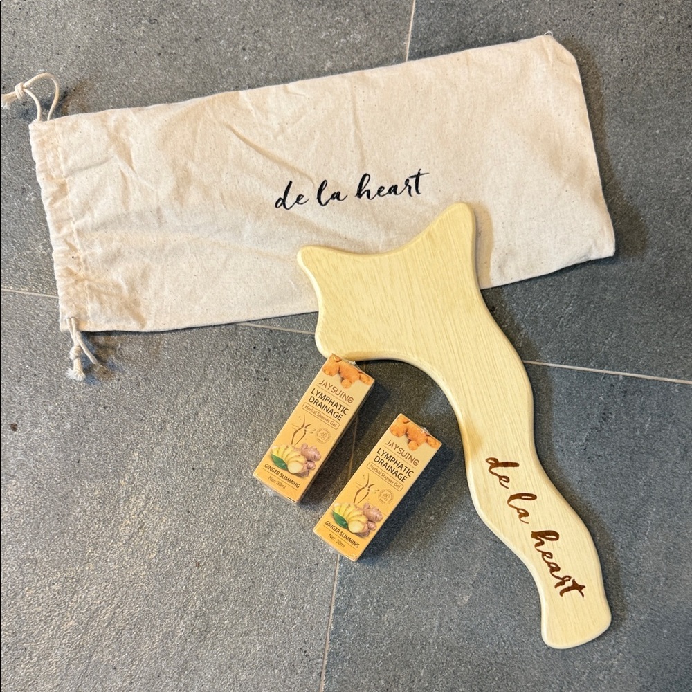 De La Heart Wooden Massage Tool Set